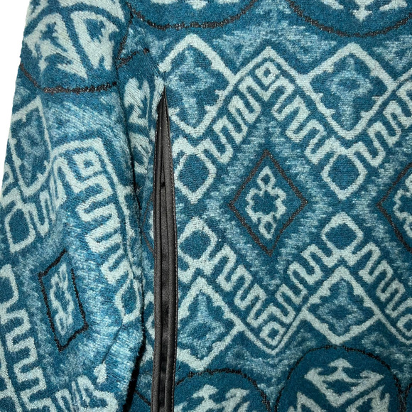 Rebecca Taylor Blue Geo Tribal Aztec Knit Wool Blend Dress SZ 2 - Picture 7 of 11